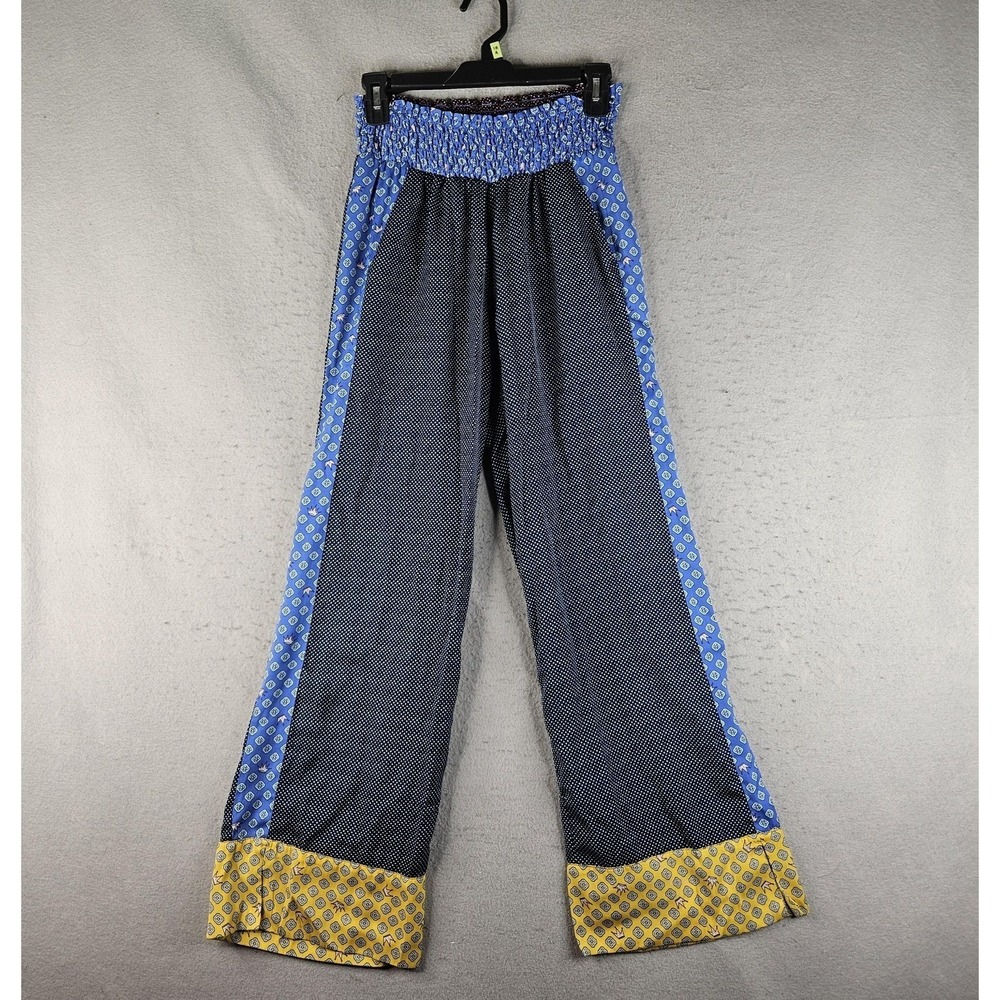 Aerie Pants Womens Small Multicolor Harem Wide Leg Elastic Waist Boho Casual